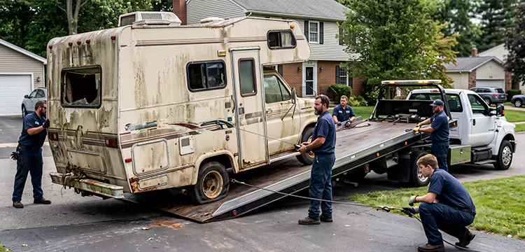 Water Damaged Junk RV Removal in Philadelphia